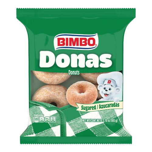 Bimbo Donas Azucaradas Sugared Donuts, , Each Bag - 3.7 Ounce