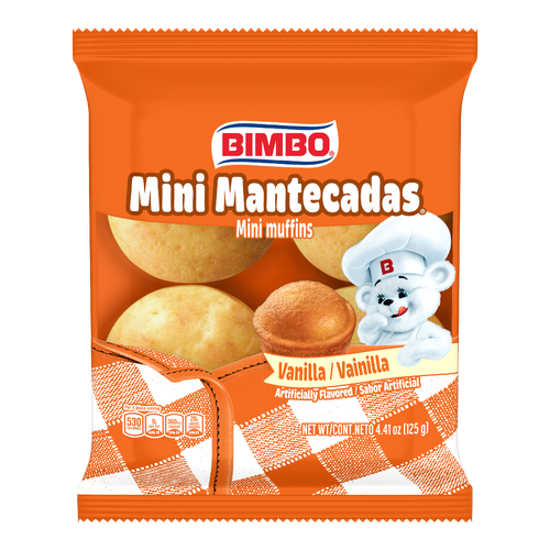 Bimbo Mini Mantecadas Vanilla Muffins, , Each Bag - 4.41 Ounce