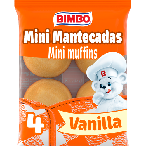 Bimbo Mini Mantecadas Vanilla Muffins, , Bag - 4.41 Ounce