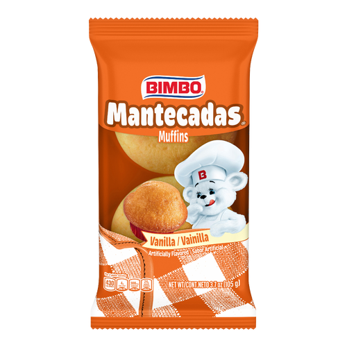Bimbo Twin Pack Mantecadas Vanilla Muffins, , Each Bag - 3.7 Ounce Image 1 of 2