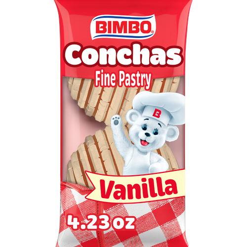 Bimbo Conchas Vanilla Fine Pastry, , Each Pastries, Bag - 4.23 Ounce
