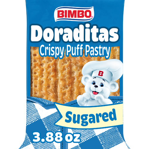 Bimbo Doraditas Sugared Crispy Puff Pastry, Pan De Hojaldre, Pastries, Bag - 3.88 Ounce
