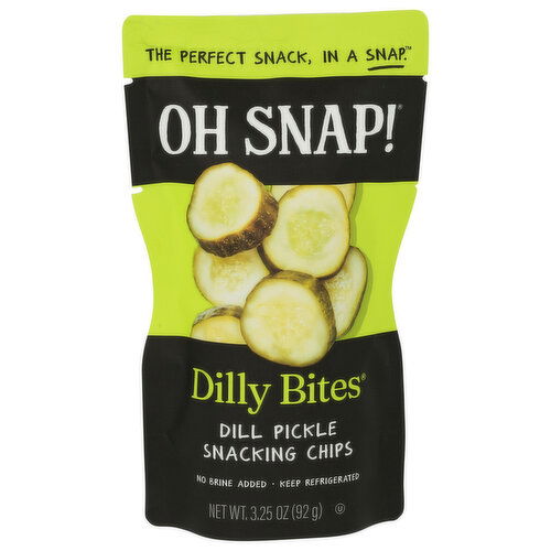 Oh SNAP! Pickling CO. Dill Pickle No Brine Added Bites - 3.25 Ounce