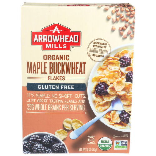 Arrowhead Mills Cereal Maple Buckwheat Flakes - 10 Ounce