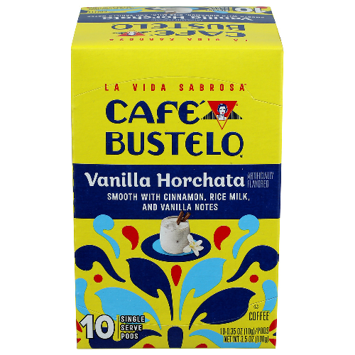 Cafe Bustelo Vanilla Horchata Single Serve Coffee Pods - 0.35 Ounce - 10 Count