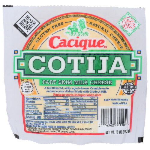 CACIQUE Cotija Mexican Robust Cheese - 10 Ounce