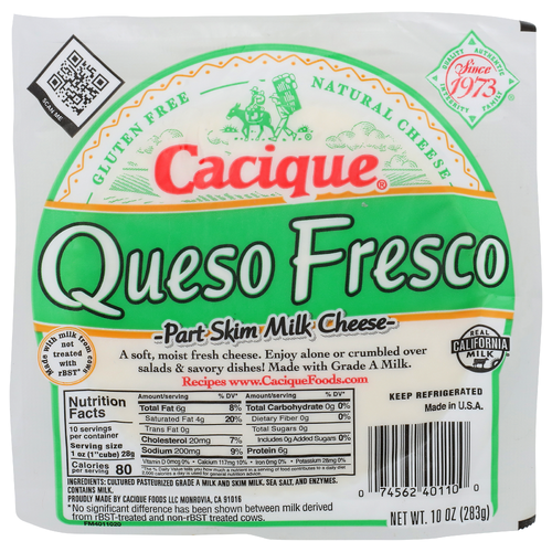 Cacique Natural Cheese Part Skim Milk - 10 Ounce