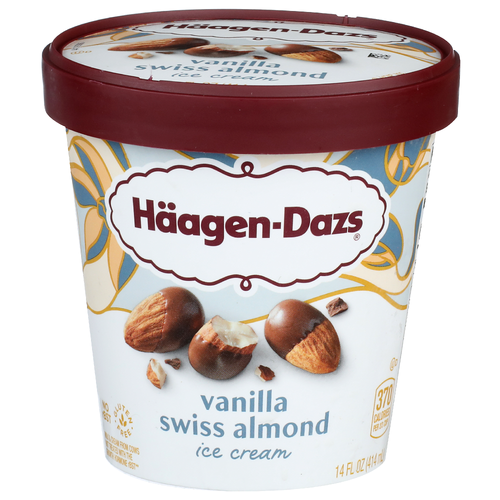 Haagen-Dazs Vanilla Swiss Almond Ice Cream - 14 Fluid Ounce