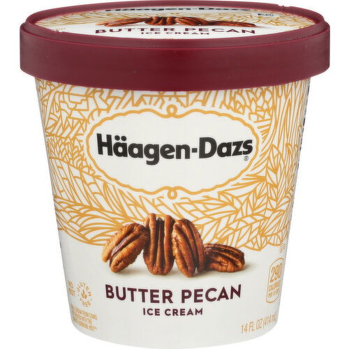 Haagen-Dazs Butter Pecan Ice Cream - 14 Fluid Ounce