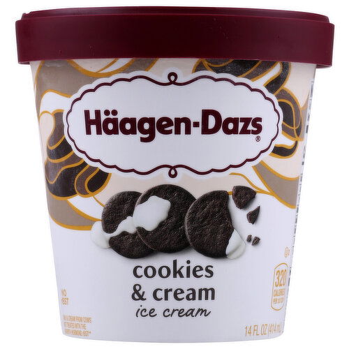 Haagen Dazs Cookies & Cream Ice - 14 Fluid Ounce