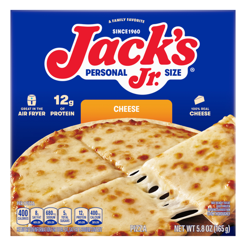 Jack's Jr Personal Size Pizza, Thin Crust Cheese Frozen Pizza - 5.8 Ounce Image 1 of 2