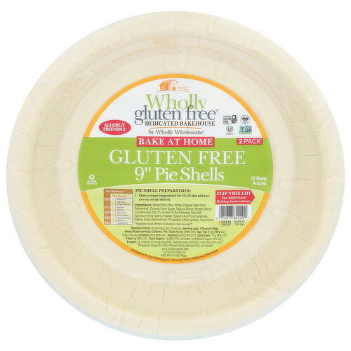 Wholly Wholesome Gluten-Free 2 Pack Gluten Pie Shells - 7.45 Ounce - 2 Count