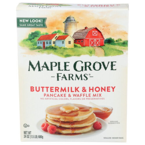 Maple Grove Farms Buttermilk & Honey Pancake & Waffle Mix - 24 Ounce