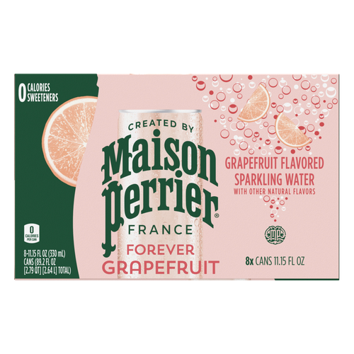 Maison Perrier Forever Grapefruit Flavored Sparkling Water, Cans - 89.2 Ounce