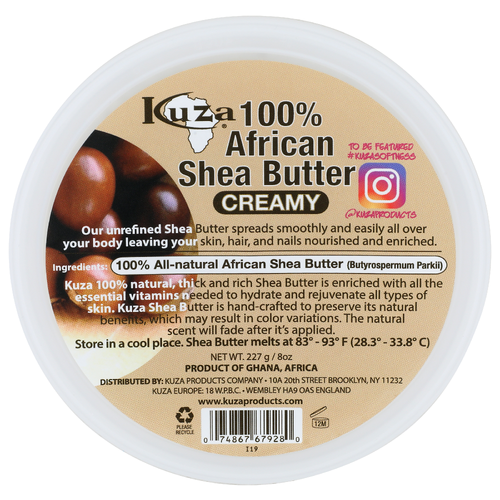 Kuza Creamy 100% African Shea Butter - 8 Ounce