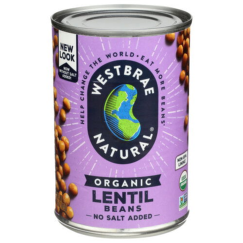Westbrae Natural Low Sodium Organic Lentil Beans - 15 Ounce