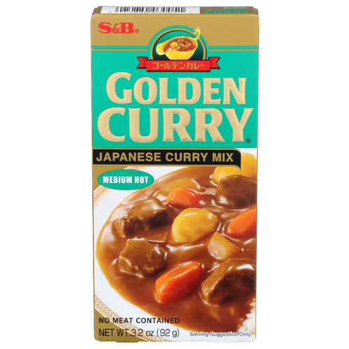 S&B Japanese Curry Mix Medium Hot Golden - 3.2 Ounce