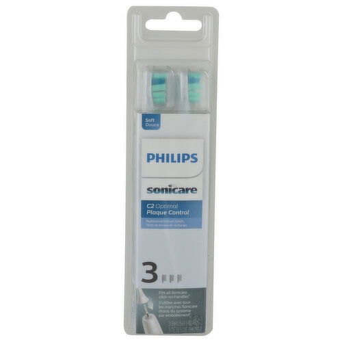 Philips Sonicare C2 Optimal Plaque Control Soft Toothbrush Heads - 3 Count
