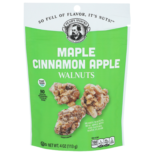 Pear's Snacks Maple Cinnamon Apple Walnuts - 4 Ounce