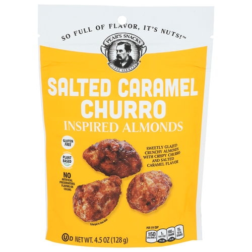 Pear's Snacks Salted Caramel Churro Almonds - 4.5 Ounce