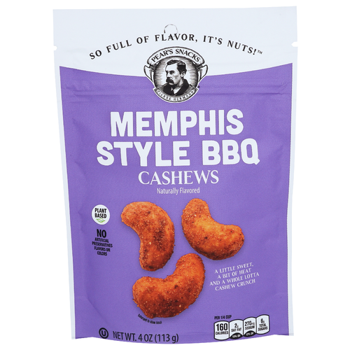 Pear's Snacks BBQ Cashews - 4 Ounce