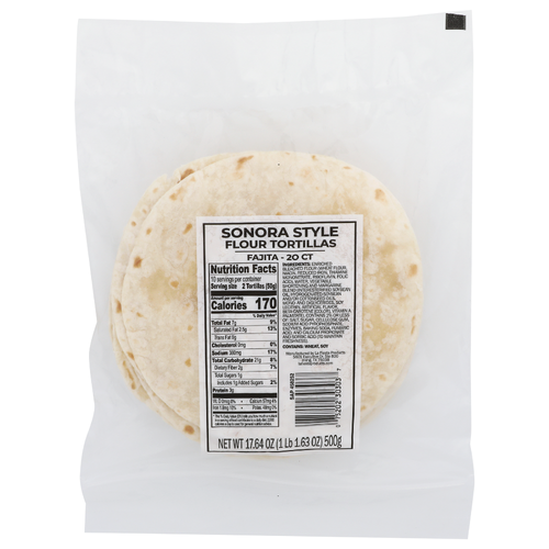 Sonora Style Flour Tortilla - 0.882 Ounce - 20 Count