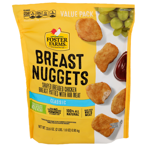 Foster Farms Classic Breast Nuggets - 33.6 Ounce