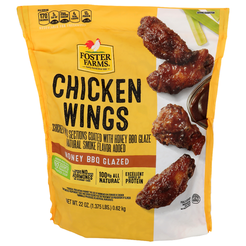 Foster Farms Honey BBQ Glazed Chicken Wings - 22 Ounce