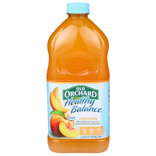 Old Orchard Healthy Balance Flavored Reduced Sugar Juice Peach Mango Diet - 64 Fluid Ounce - 1 Count