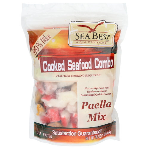 Sea Best Paella Mix Cooked Seafood Combo - 16 Ounce