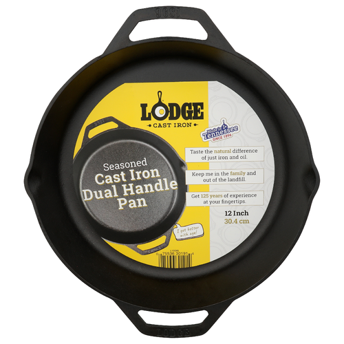Lodge Cast Iron Seasoned Dual Handle Pan - 1 Each