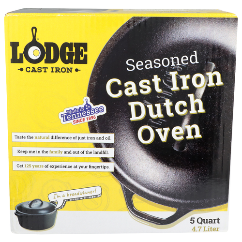 Lodge Cast Iron Seasoned Dutch Oven - 5 Quart