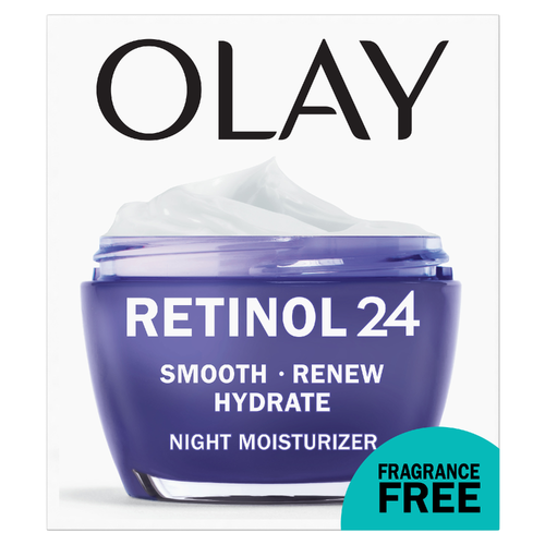 Olay Retinol 24 Face Moisturizer, Anti-Aging Night Cream For Wrinkles And Uneven Skin Tone With - 1.7 Ounce