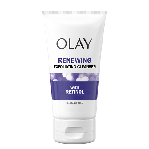 Olay Renewing Retinol Face Cleanser, Fragrance Free, , Exfoliating Wash With Retinoid Complex - 5 Ounce