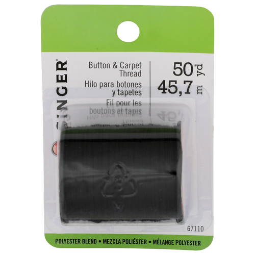 Singer Polyester Blend Button & Carpet Thread - 50 Yard