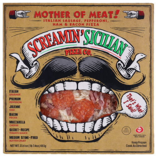 Screamin Sicilian Mthr Meat Pz - 23.4 Ounce
