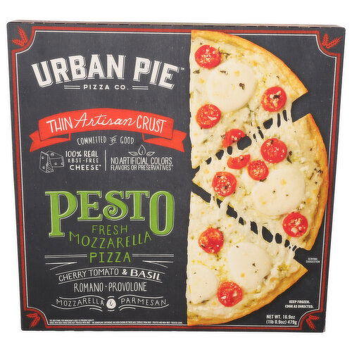 Urban Pie Pesto & Mozzarella Thin Artisan Crust Pizza - 16.9 Ounce