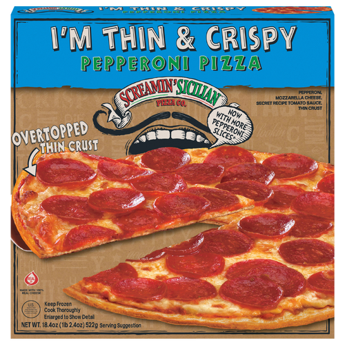 Screamin Sicilian Thin & Crispy Pepperoni - 18.4 Ounce