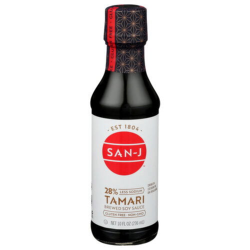 San-J Sauce Reduced Sodium Soy Tamari - 10 Fluid Ounce