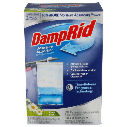 DAMPRID Fresh Scent 3pk Ma Hanging Bags - 0.433 Kilogram - 3 Count