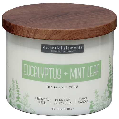 RUGGED & REFINED Eucalyptus & Mint Leaf 3 Wick Candle - 14.75 Ounce