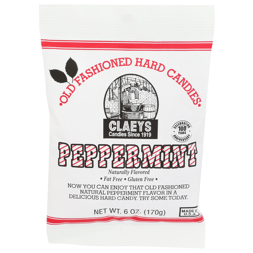 Claeys Peppermint Old Fashioned Hard Candies - 6 Ounce