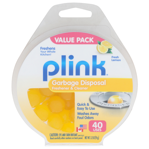 Plink Fresh Lemon Value Pack Garbage Disposal Freshener & Cleaner - 0.08 Ounce - 40 Count Image 1 of 2