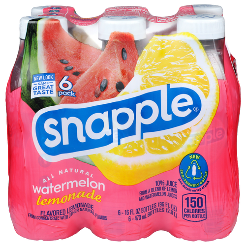 Snapple Watermelon Lemonade Juice - 16 Fluid Ounce - 6 Count