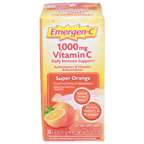 Emergen-C Super Orange Daily Immune Support Vitamin c 1 - 0.32 Ounce - 30 Count