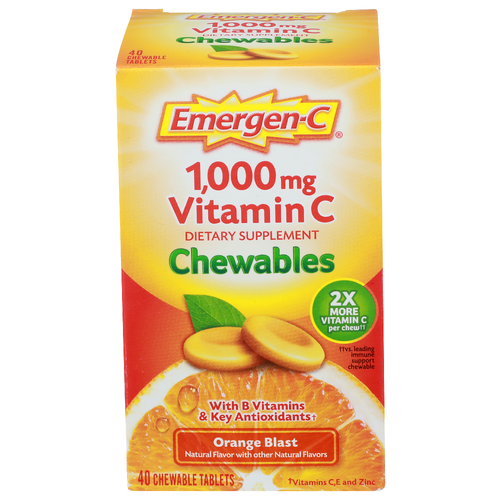 Emergen-C Orange Blast Chewables Tablets - 40 Count