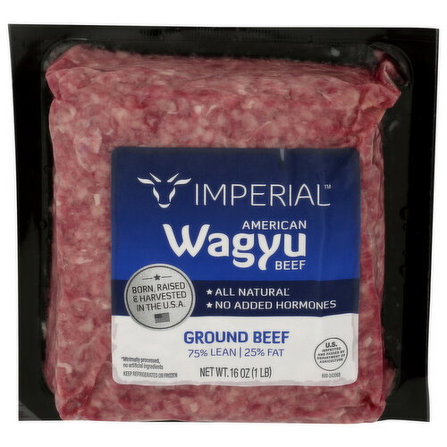 Imperial American Wagyu Beef Ground 75% Lean 25% Fat Rollstock - 16 Ounce Image 1 of 4