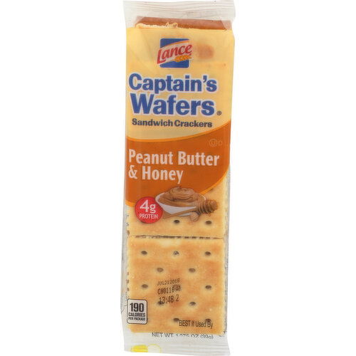 Lance Crackers Peanut Butter With Honey - 1.38 Ounce