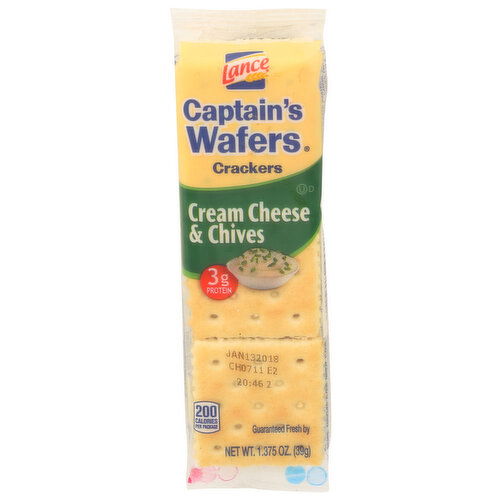 Snyder's Of Hanover Lance Captain's Wafer Crackers Cream Cheese & Chives - 1.38 Ounce