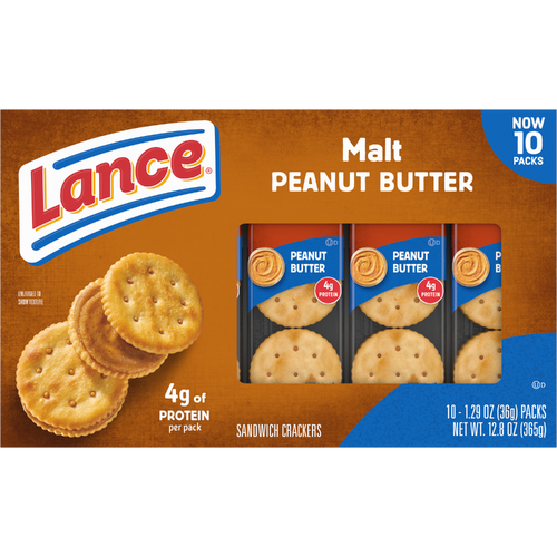 Lance Malt With Peanut Butter Sandwich Crackers - 12.8 Ounce Image 1 of 2